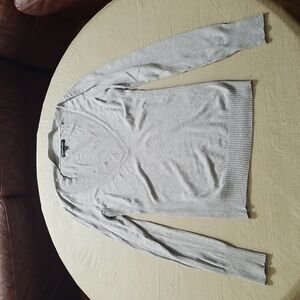 Express Gray V-Neck Sweater